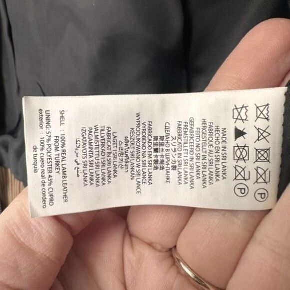 NWT Michael Kors Lamb Leather Bomber Quilted Burnished Jacket Brown Small $998 - Picture 10 of 16
